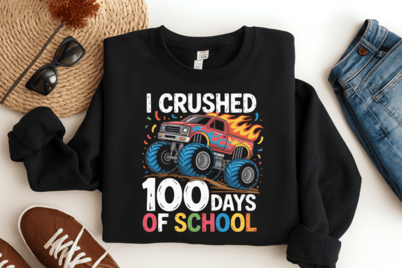 I crushed 100 days of School Trucl DTF Transfer