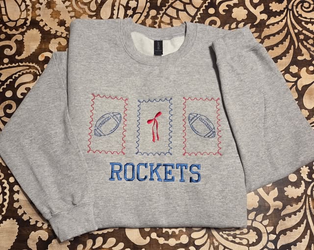 Rockets Football Embroidered Gildan Sweatshirt