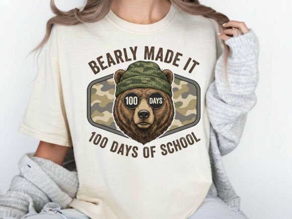 Bearly made 100 days DTF Transfer