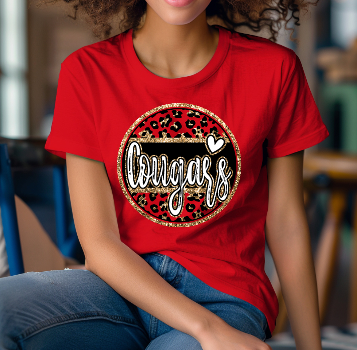 Cougars Glitter Leopard Print