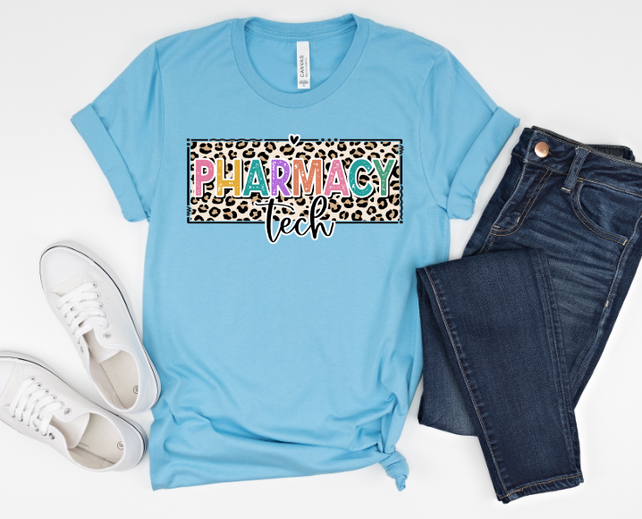 Pharmacy Tech Colorful Leopard Print