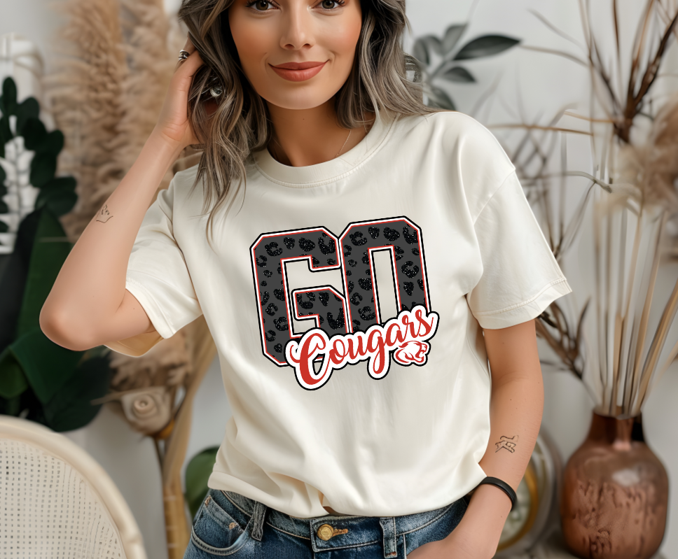 Go Cougars Leopard Print Spirit Wear