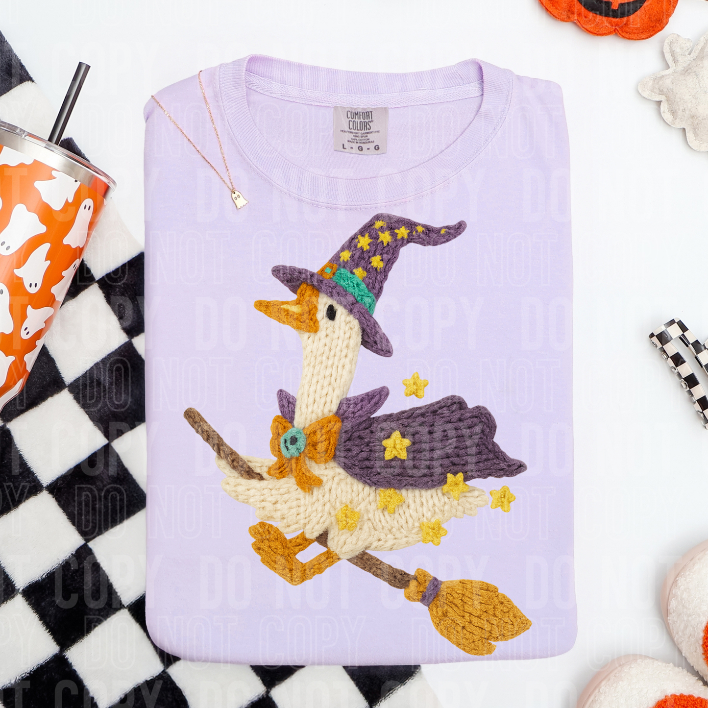 Faux Yarn Halloween Goose DTF transfer