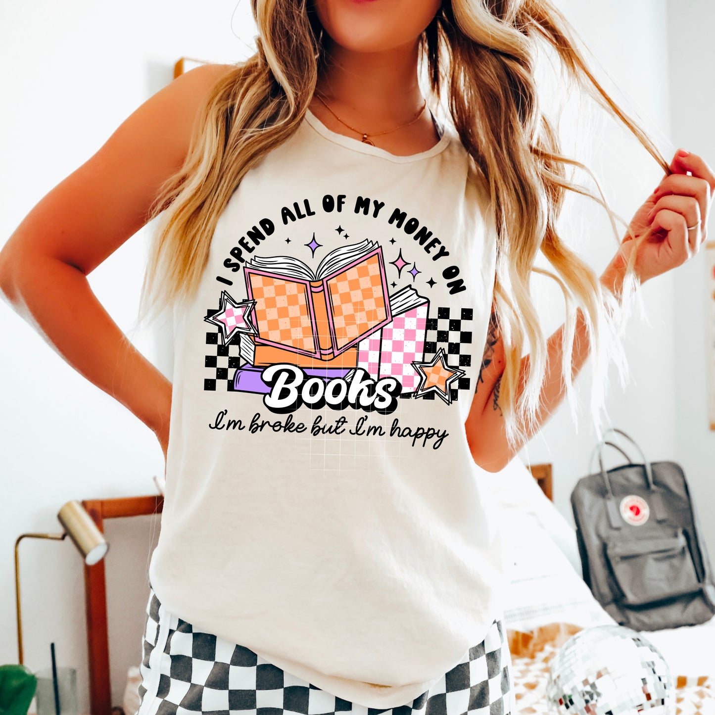 I spend all of my money on books, broke but happy