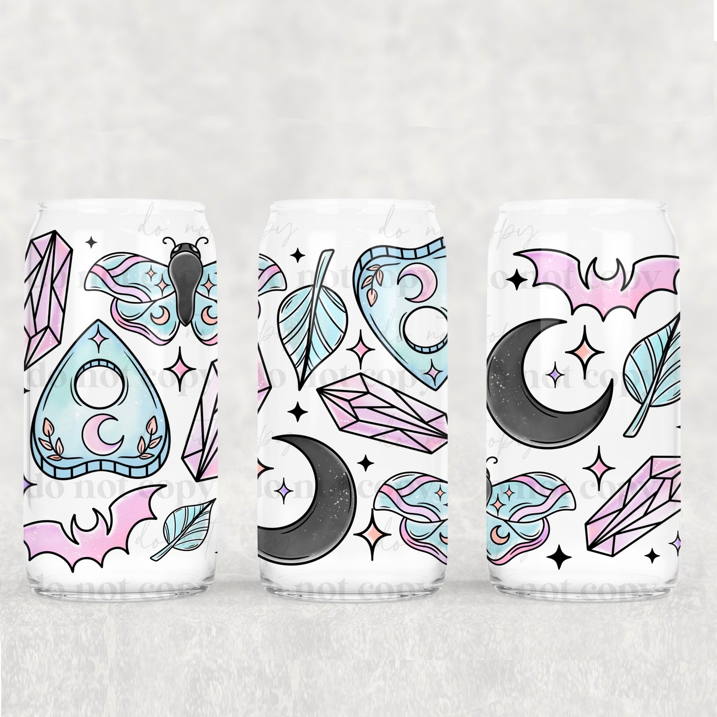 Pastel Witchy UV DTF 16 oz Cup Wrap