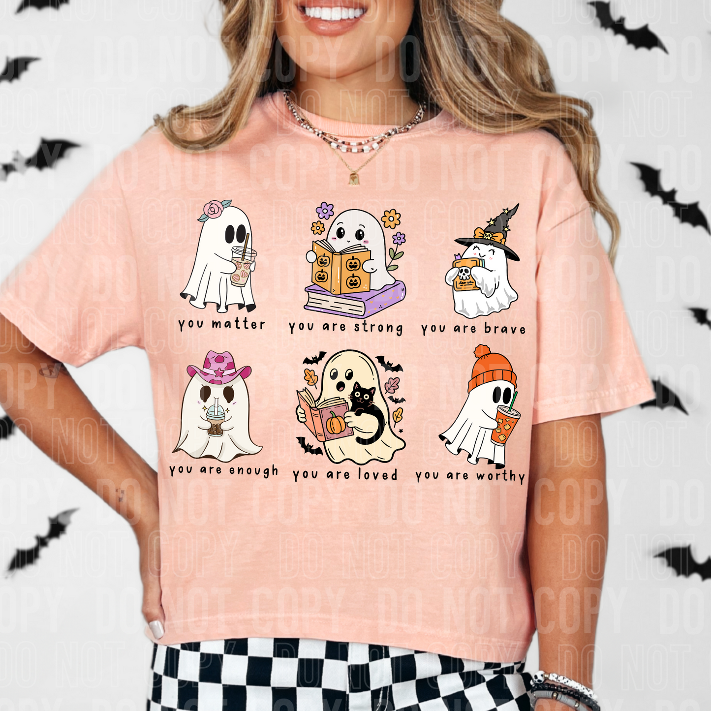 Motivational Halloween Ghost DTF transfer