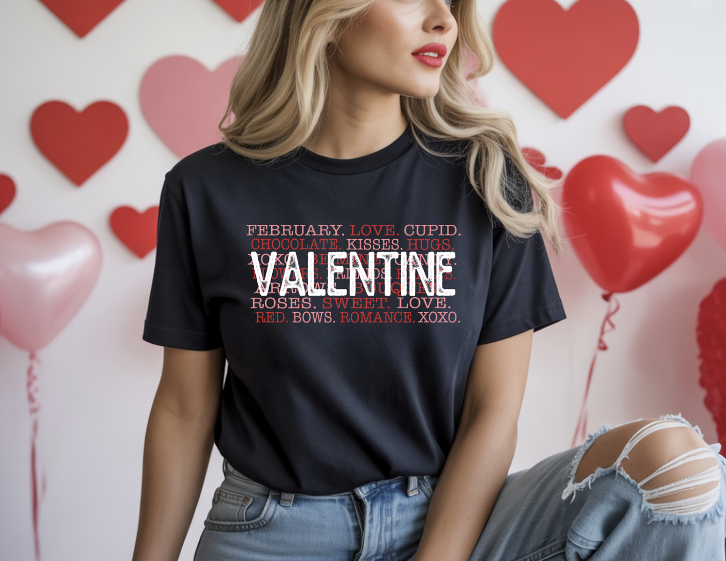 Valentines Words DTF Transfer