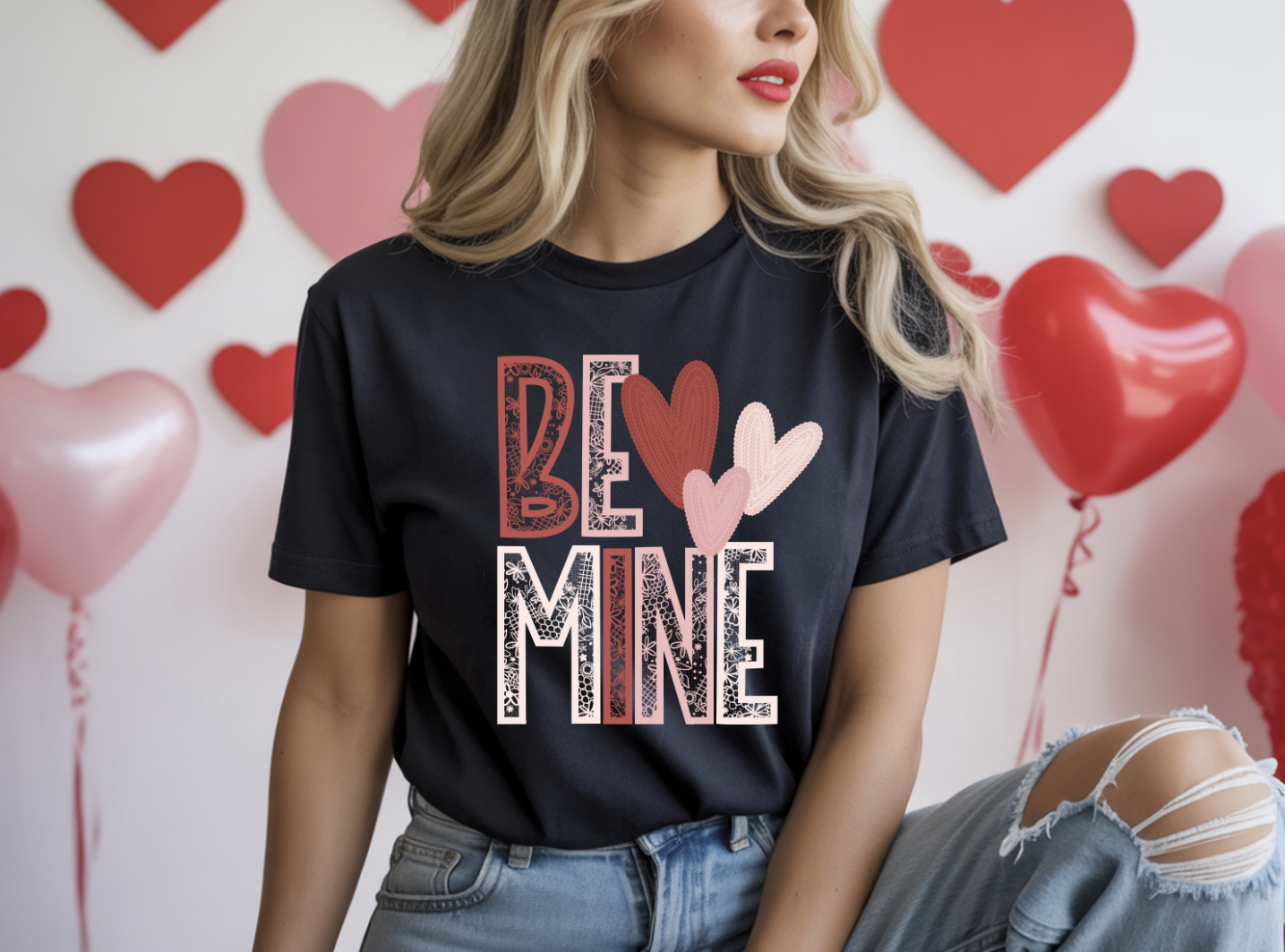 Be Mine Lace DTF Transfer