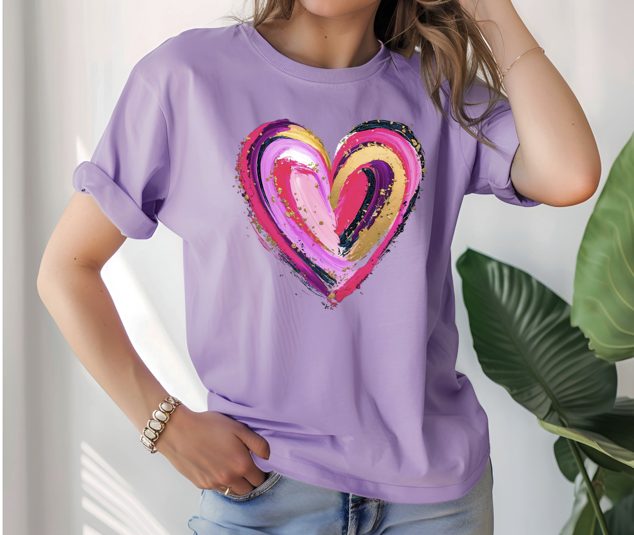 Painted Heart DTF Transfer