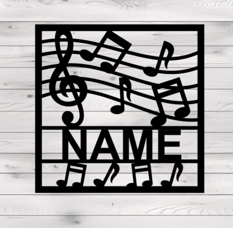 Music Note Metal Plasma Cut Sign