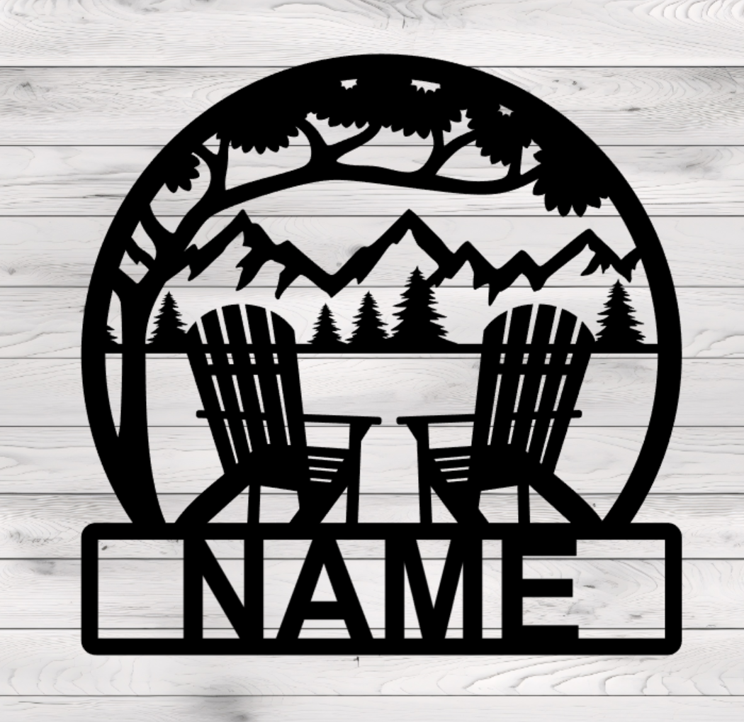 Adirondack Chair Metal Plasma Cut Sign