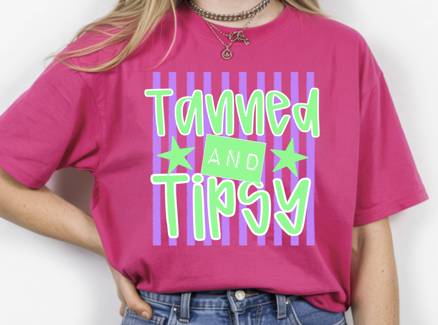 Tanned and Tipsy DTF Transfer