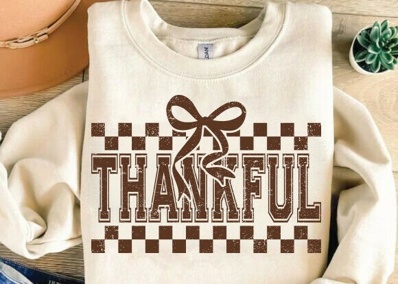 DTF transfer Thankful Coquette Bow