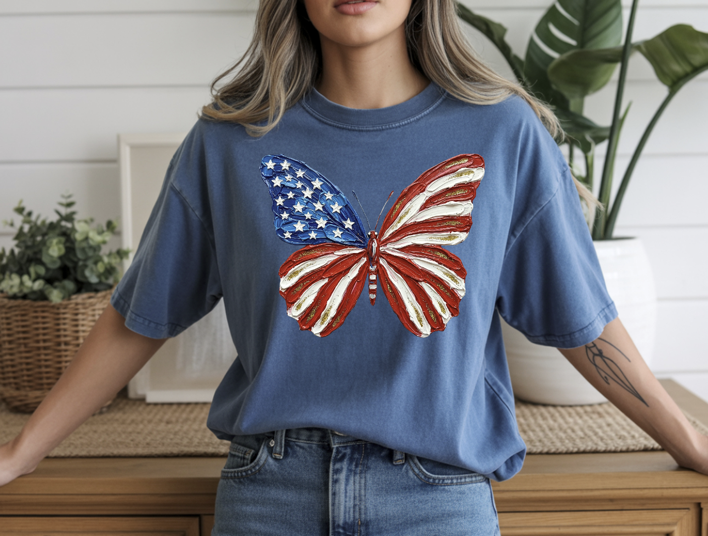 Butterfly Flag DTF Transfer