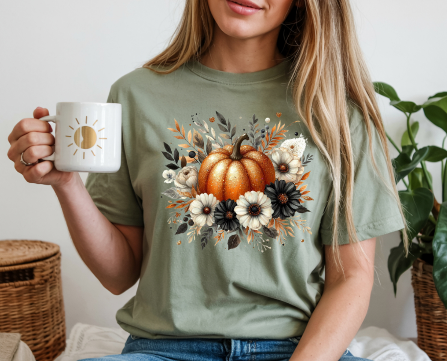 Boho Floral Pumpkin