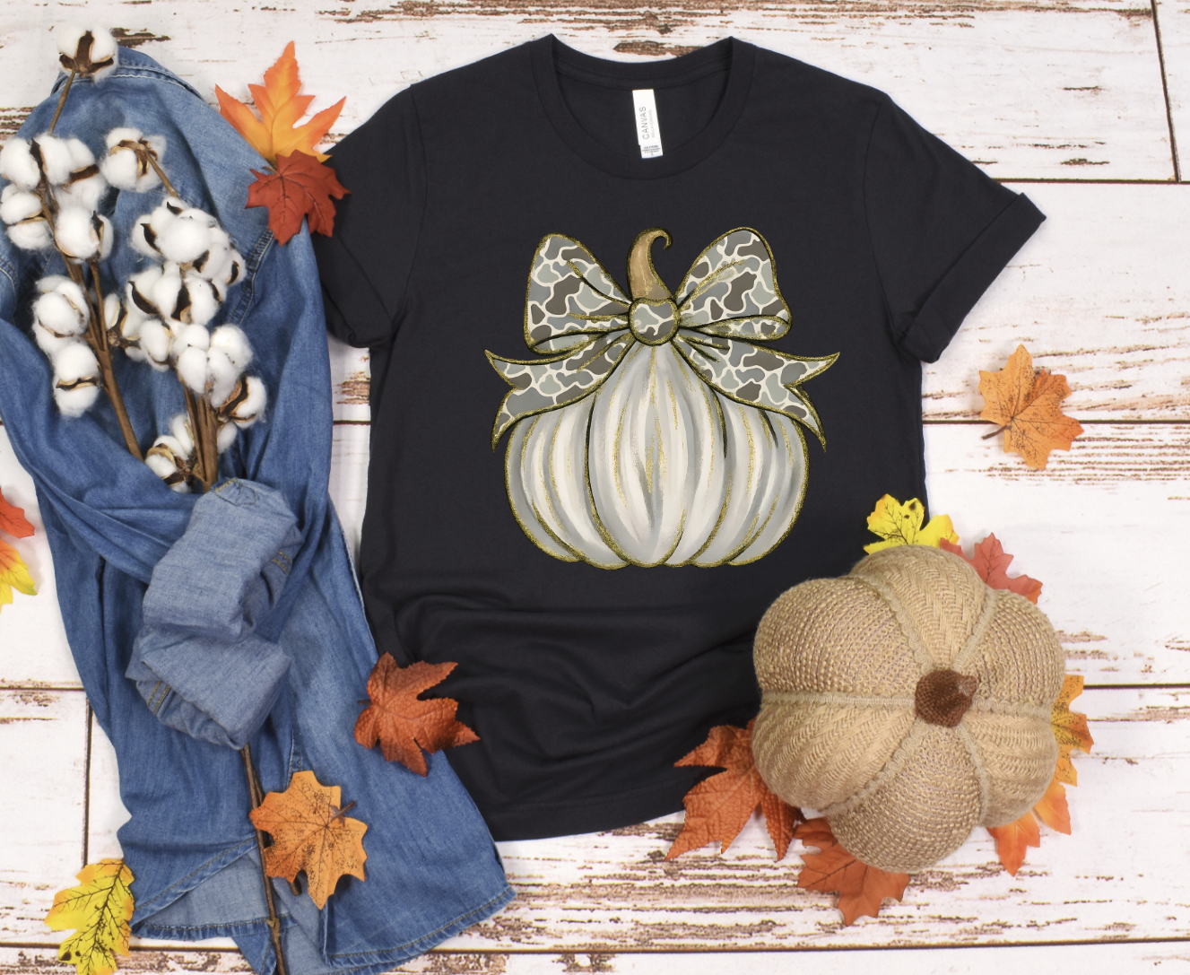 DTF transfer Camo Pumpkin