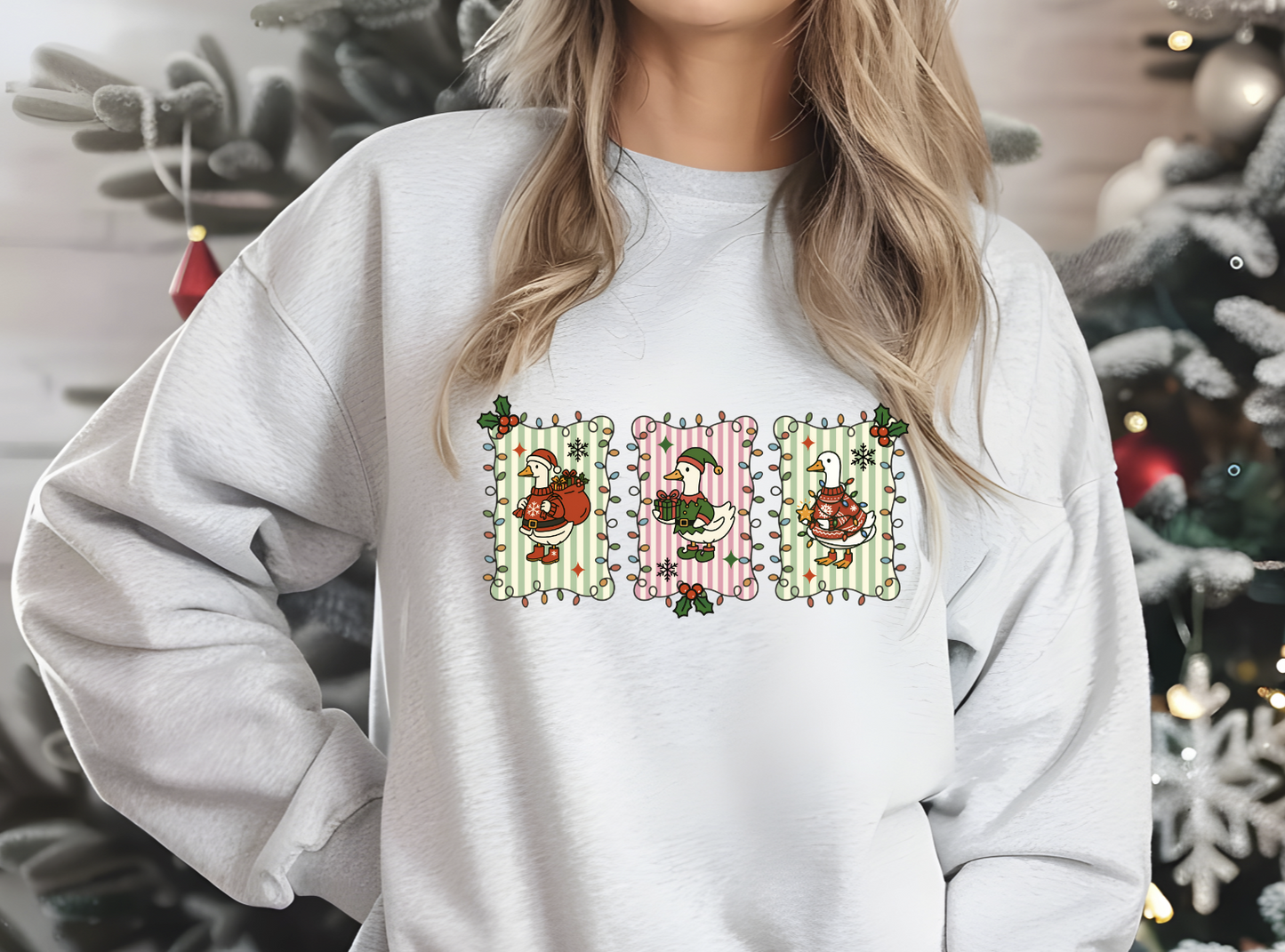 DTF transfer Christmas Stamps Goose