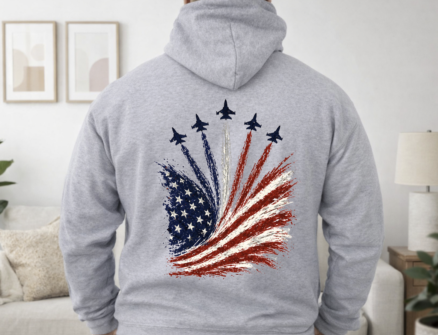 July 4th Planes Flag DTF Transfer