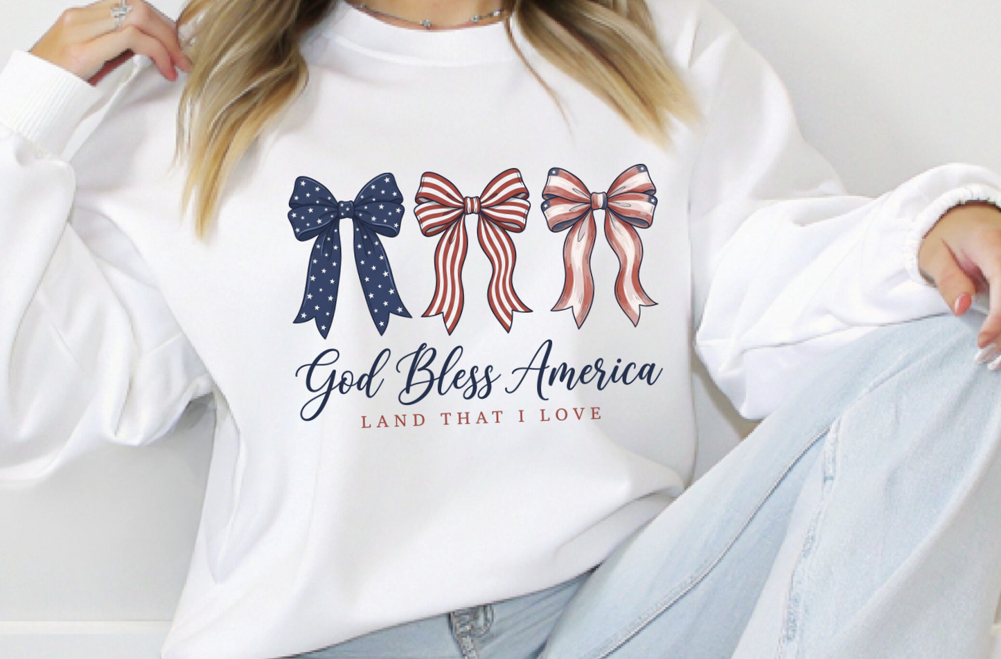God bless America July 4th Patriotic DTF Transfer