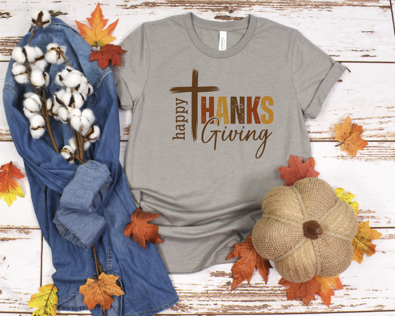 Happy Thanksgiving Cross DTF Transfer