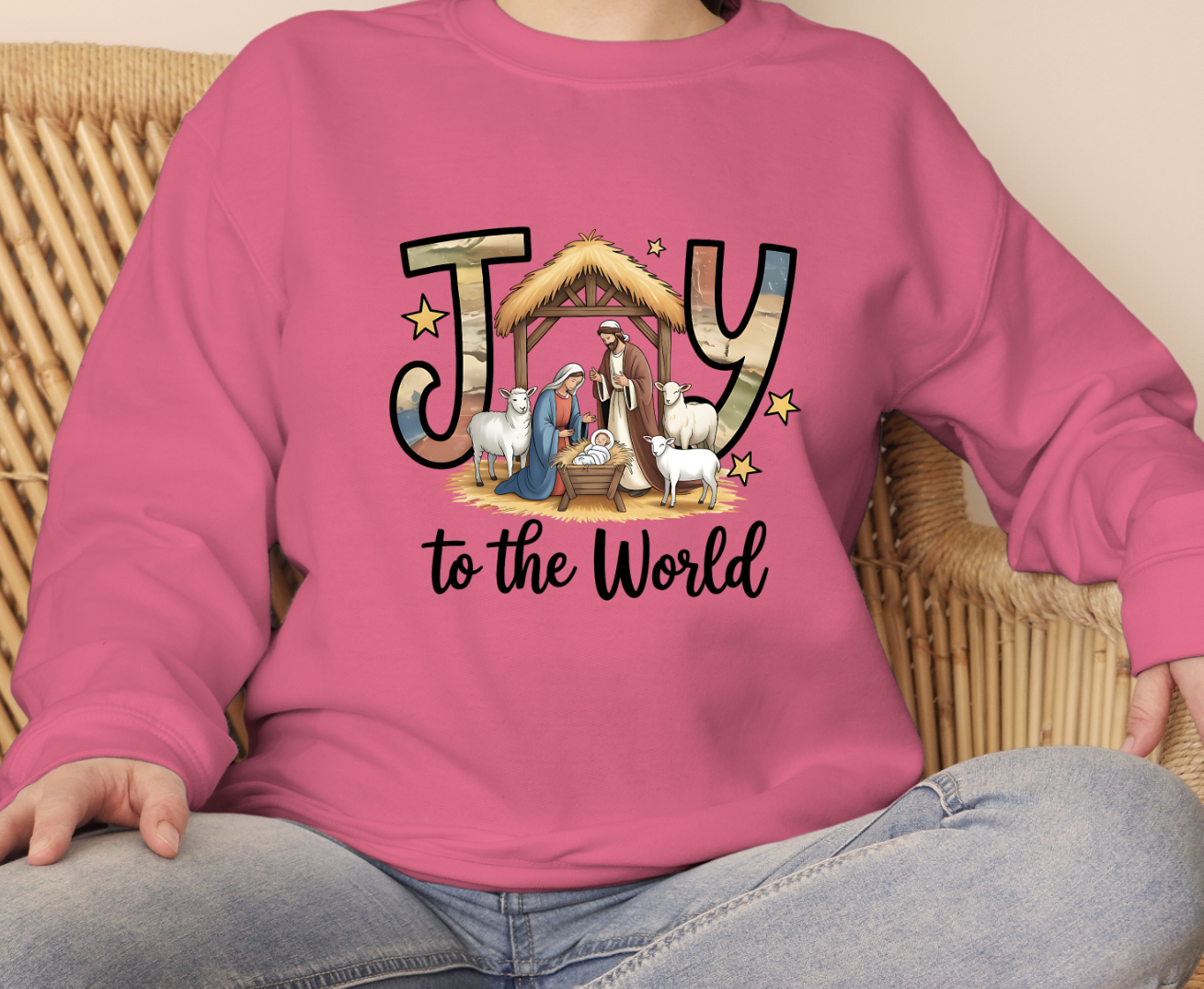 Joy to the World Nativity Christmas DTF Transfer