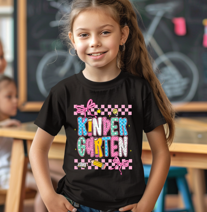 Back to School Kindergarten Grade Coquette Bow