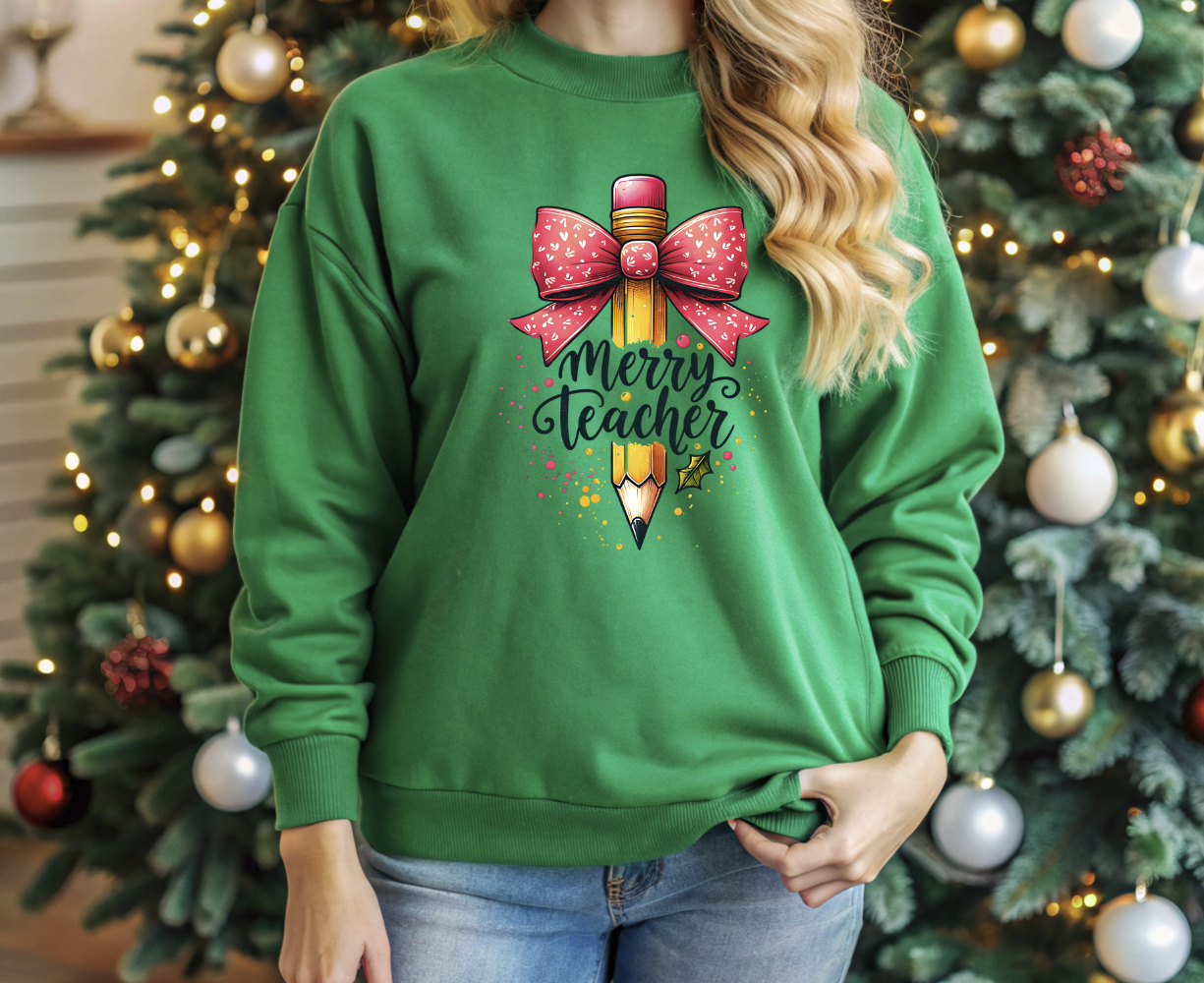 Merry Teacher DTF Transfer