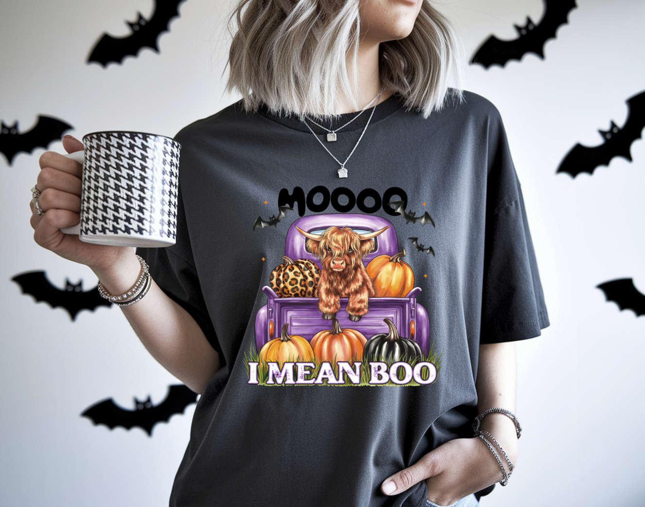 DTF transfer Moo I mean Boo
