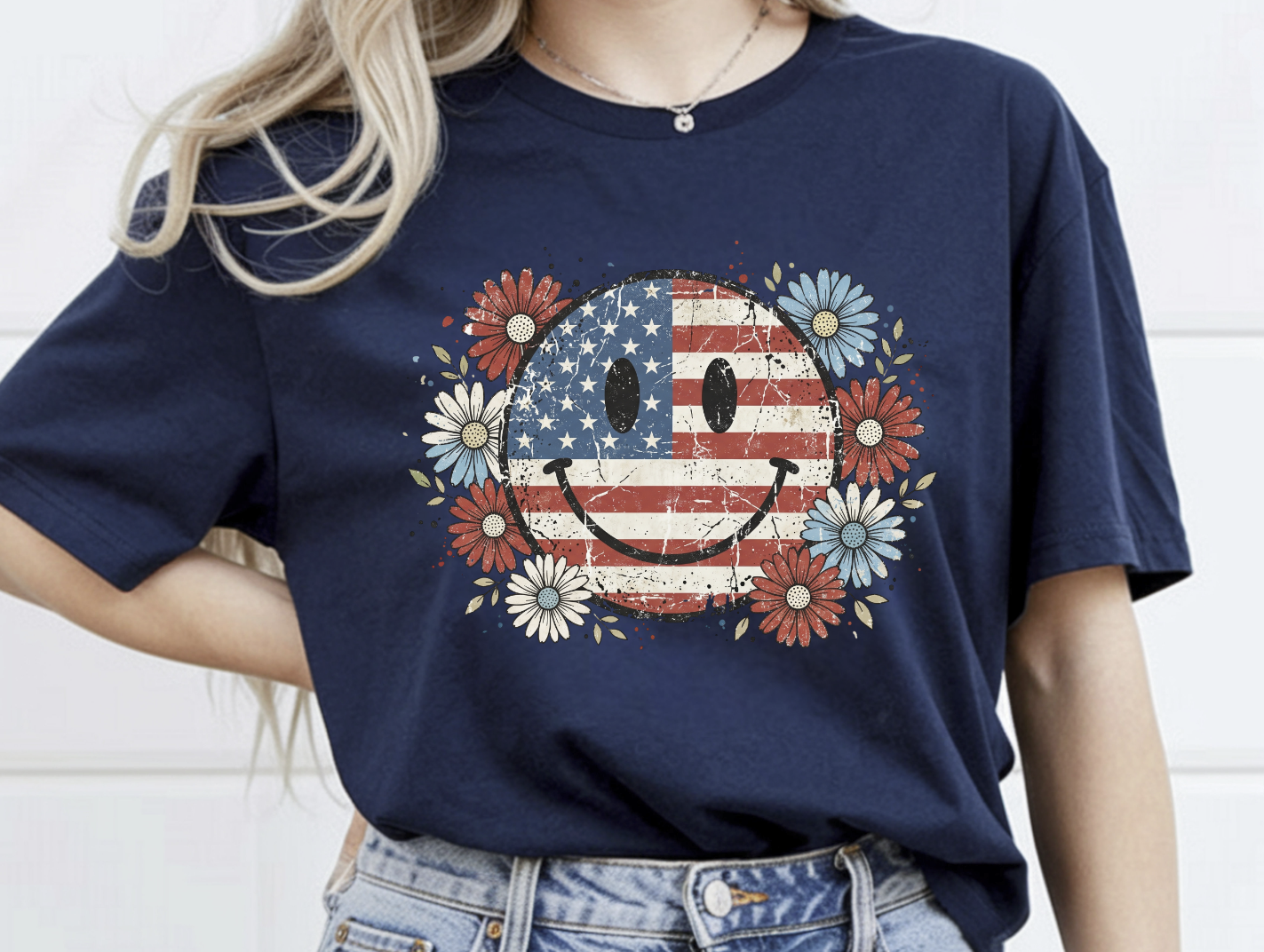 Patriotic Smile DTF Transfer