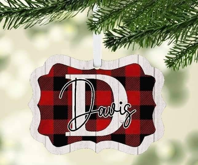 Benelux Buffalo Plaid Christmas Ornament