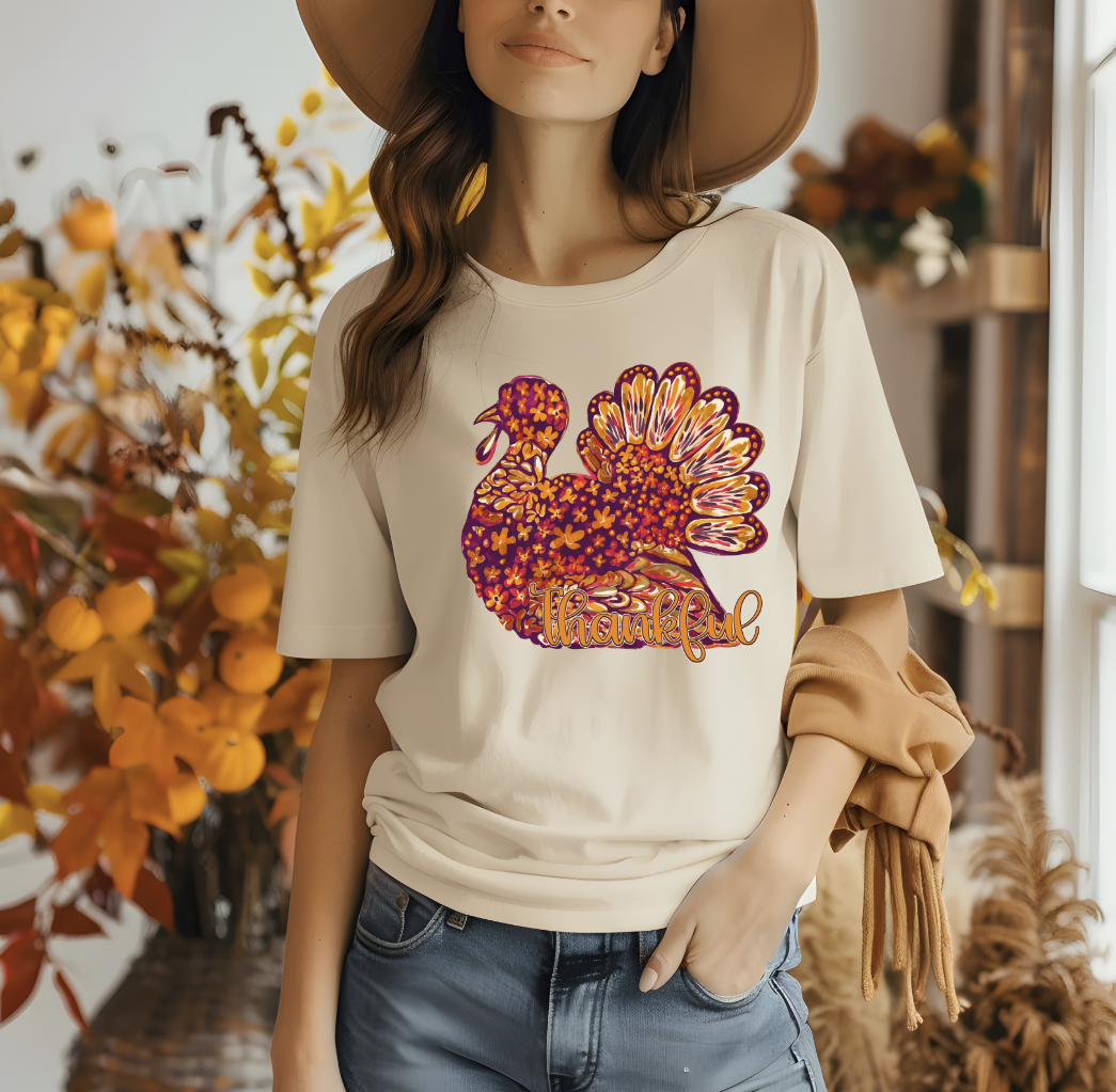 DTF transfer Thankful Turkey