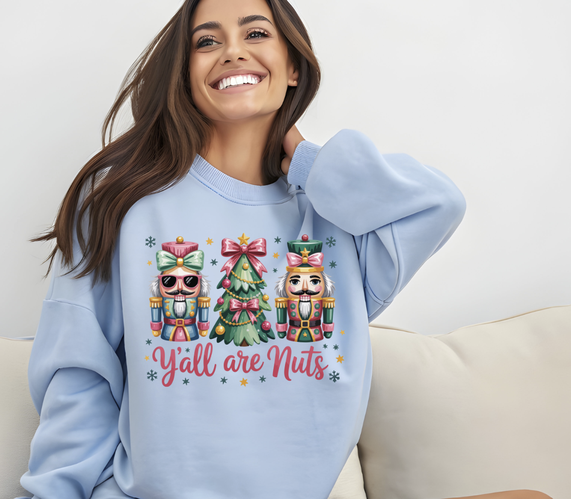 Yall are Nuts Nutcracker Christmas DTF transfer