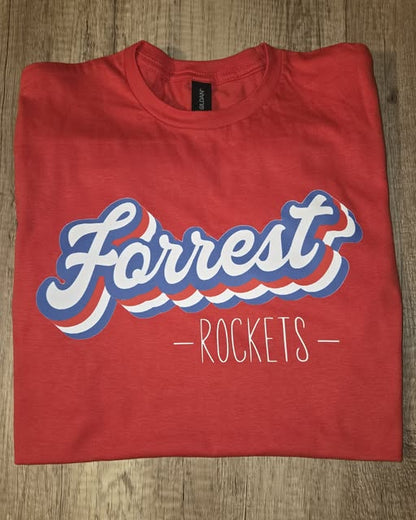 Forrest Rockets Retro Stacked