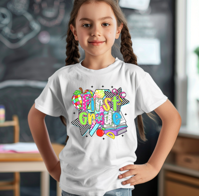 Retro Back to School First Grade