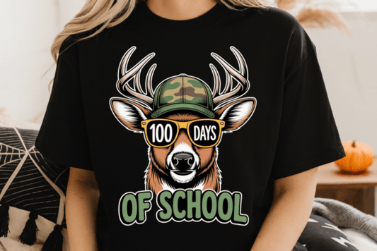 100 Days of School Deer DTF Transfer