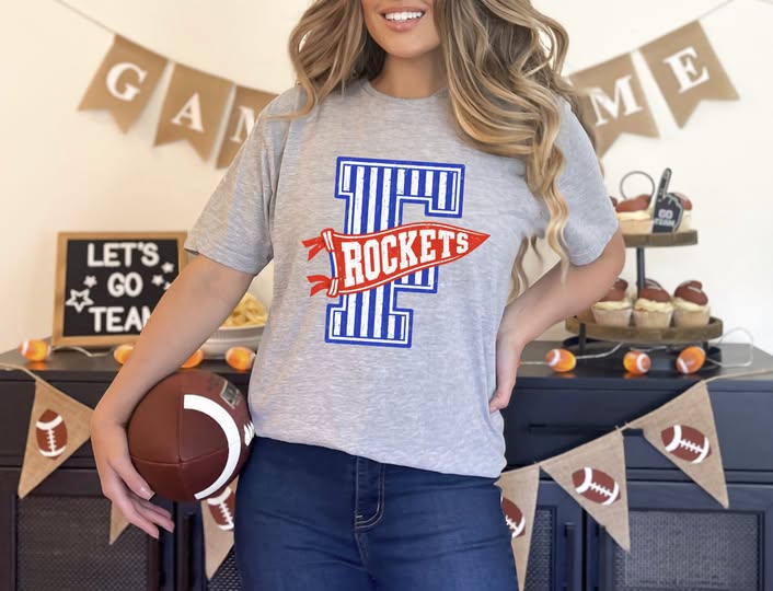 Rockets Distressed F and Pennant