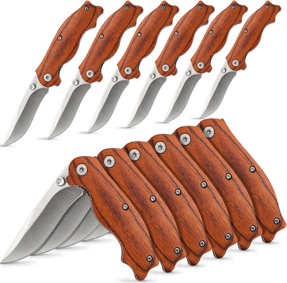 Folding Knives, Stainless Steel, Brown, Retro