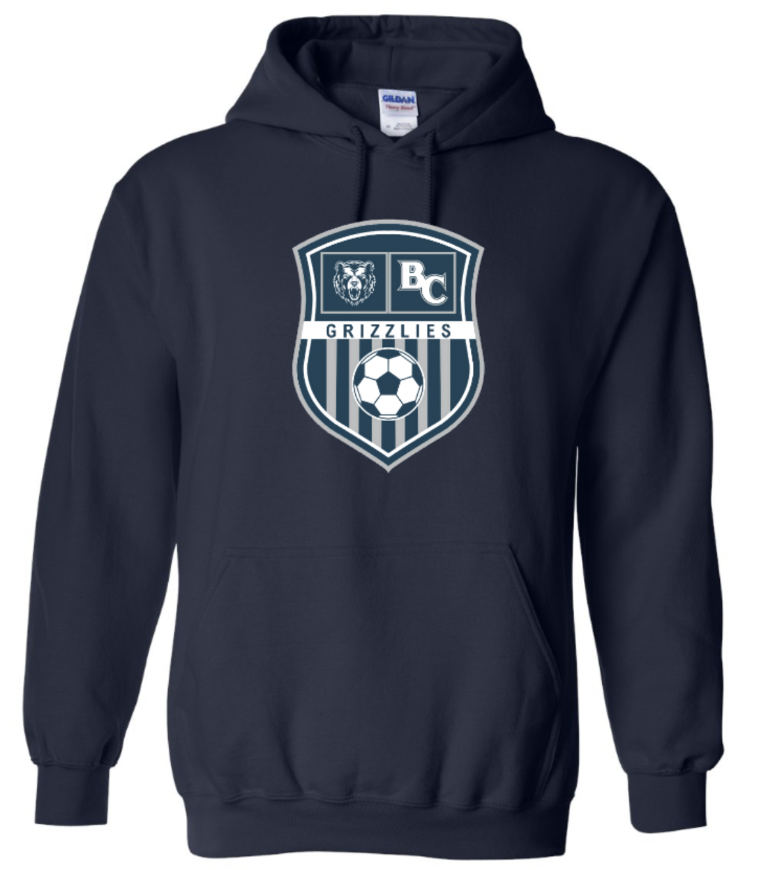 Grizzlies Soccer Gildan Hoodie Shield