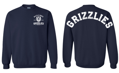Gildan Sweatshirt Sleeve Grizzles Oversized Collegiate Back Print