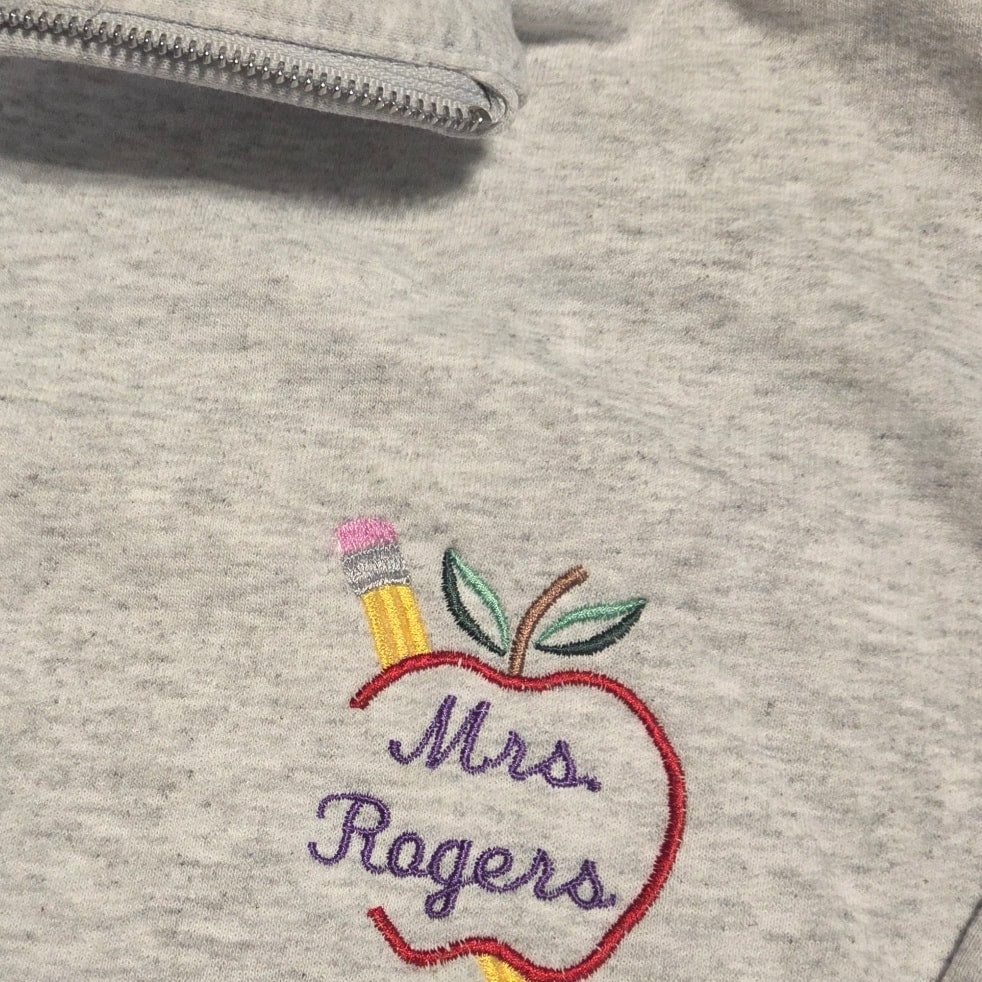 Quarter Zip Teacher Apple