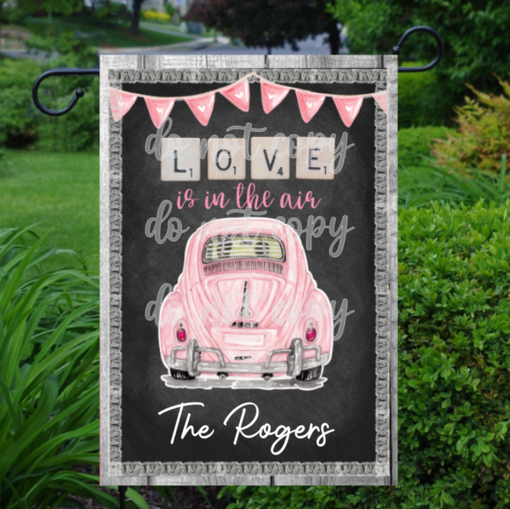 Love is in the Air Garden Flag