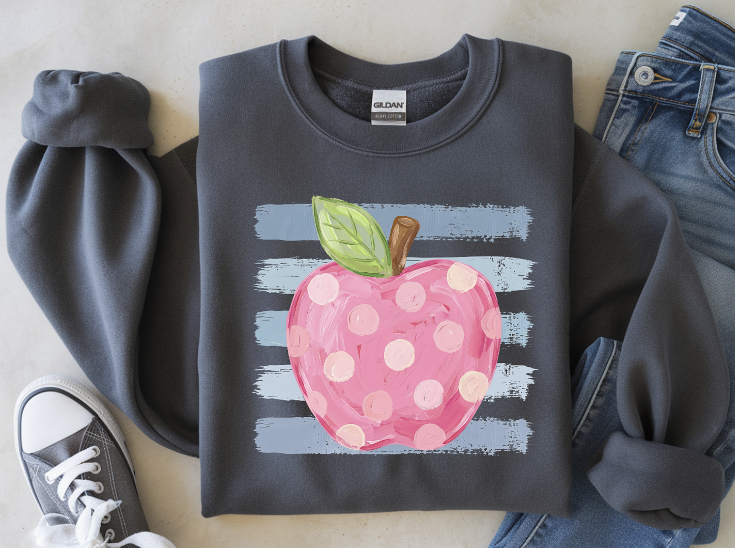 Back to School Apple DTF Transfer