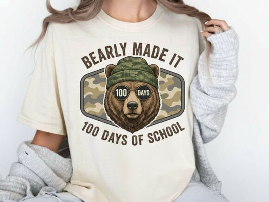 Bearly made 100 days DTF Transfer