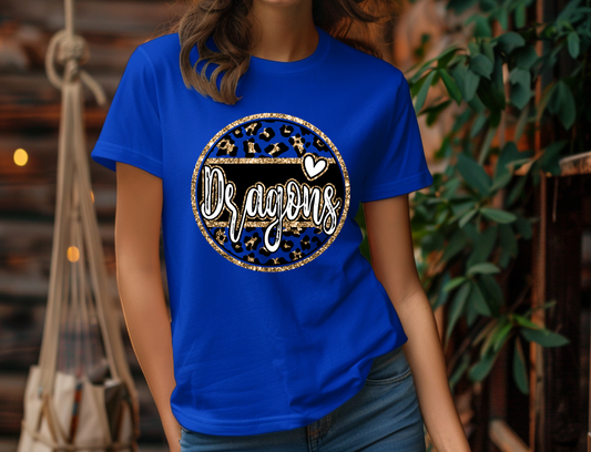 Dragons Glitter Leopard Print