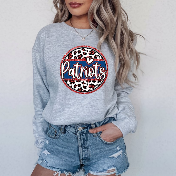 Patriots Red and Blue Glitter