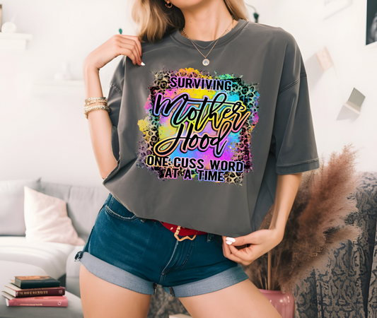 Surviving Motherhood Leopard Colorful