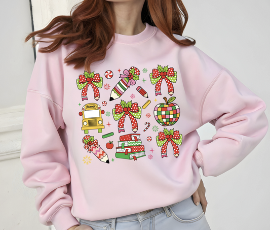 Teacher Christmas Collage DTF transfer