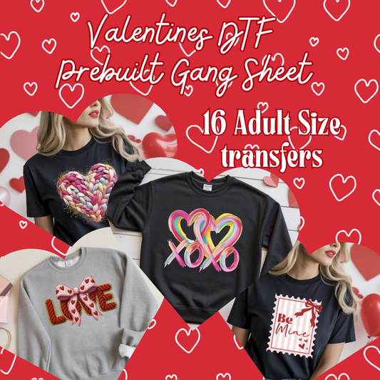 Valentine's DTF Gang Sheet 2-16 adult transfers