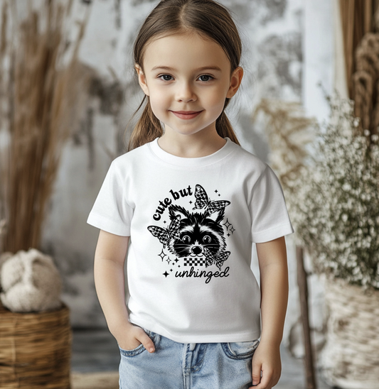 Cute but Unhinged racoon DTF Transfer