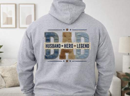 Dad Husband Hero Legend DTF Transfer